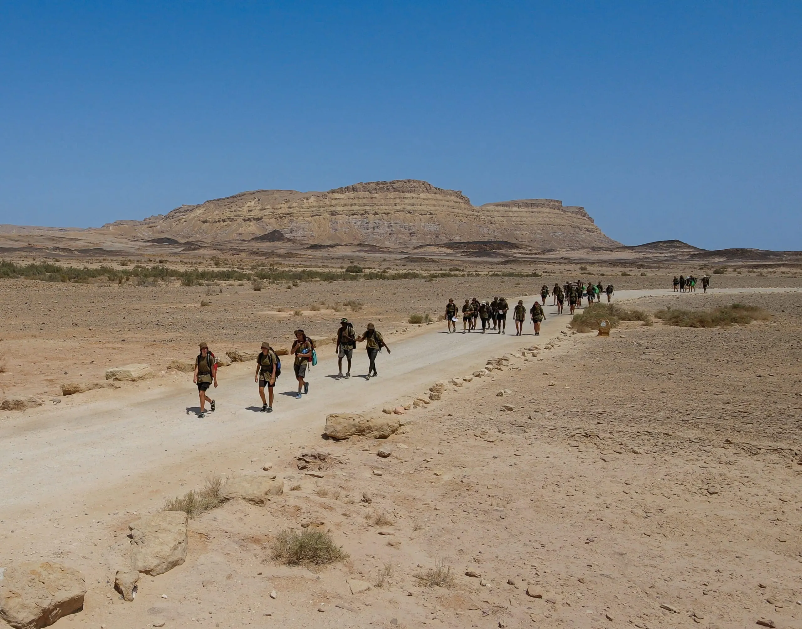 Dans le cadre du programme &quot;Chezim&quot;, les adolescents de la préarmée font des randonnées dans des sites communs en Israël.
